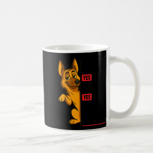 German Shepherd Has My Mouth Gotten Me In Trouble Coffee Mug