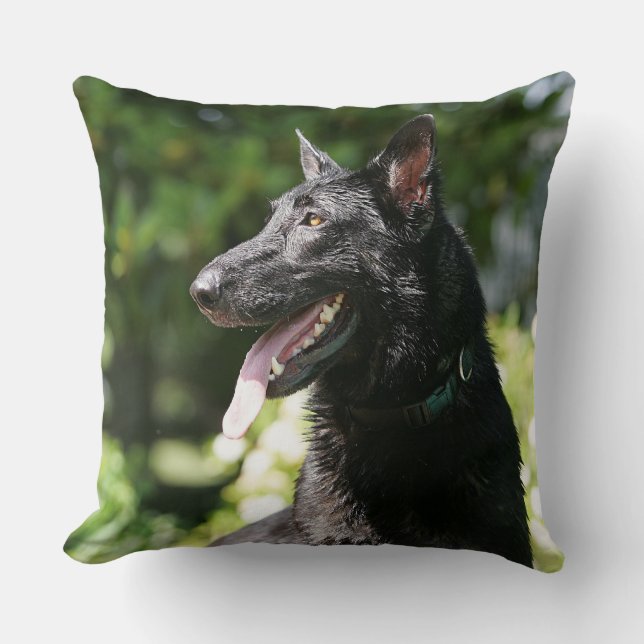 German Shepherd Headshot 2 Cushion (Front)