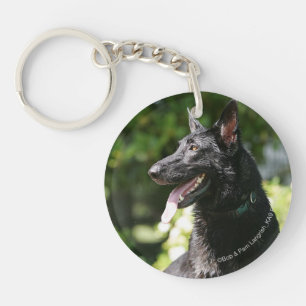 German Shepherd Headshot 2 Key Ring
