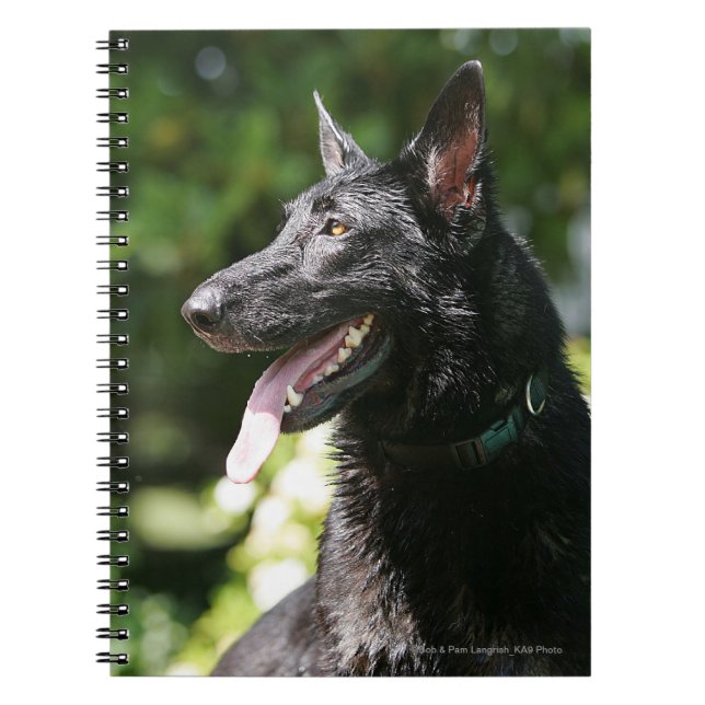 German Shepherd Headshot 2 Notebook (Front)