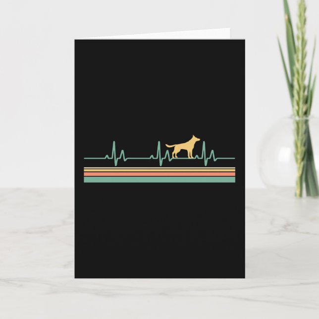 German shepherd heart beat card (Front)