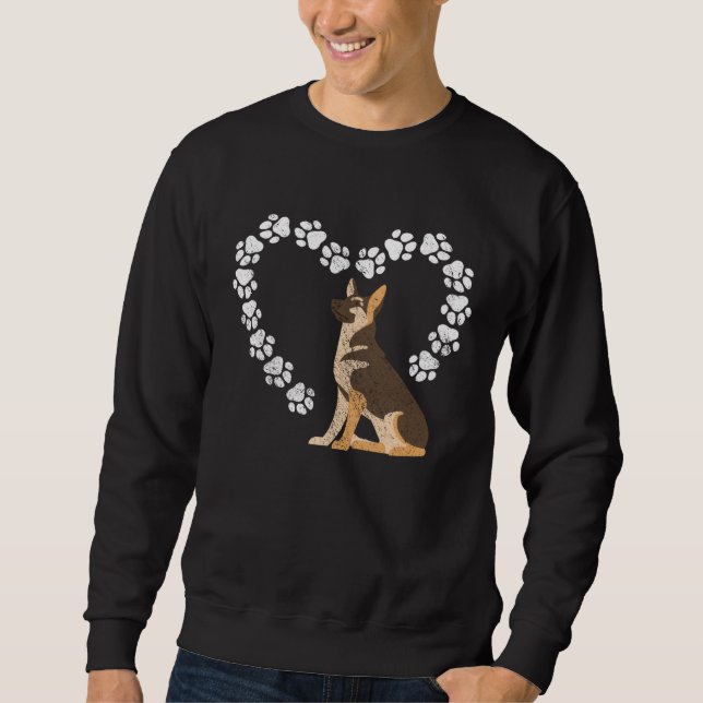 German Shepherd Heart Sweatshirt (Front)