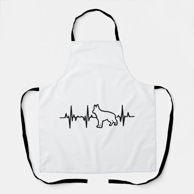 German Shepherd Heartbeat Apron (Front)