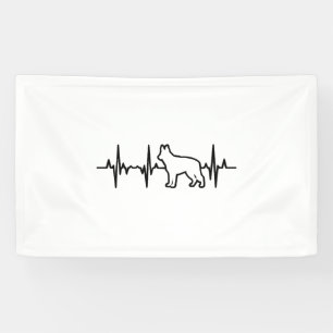 German Shepherd Heartbeat Banner