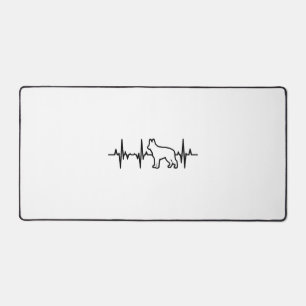 German Shepherd Heartbeat Desk Mat