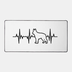 German Shepherd Heartbeat Desk Mat