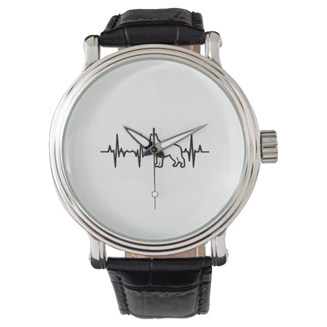 German Shepherd Heartbeat Watch (Front)