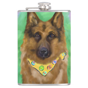 GERMAN SHEPHERD HIP FLASK