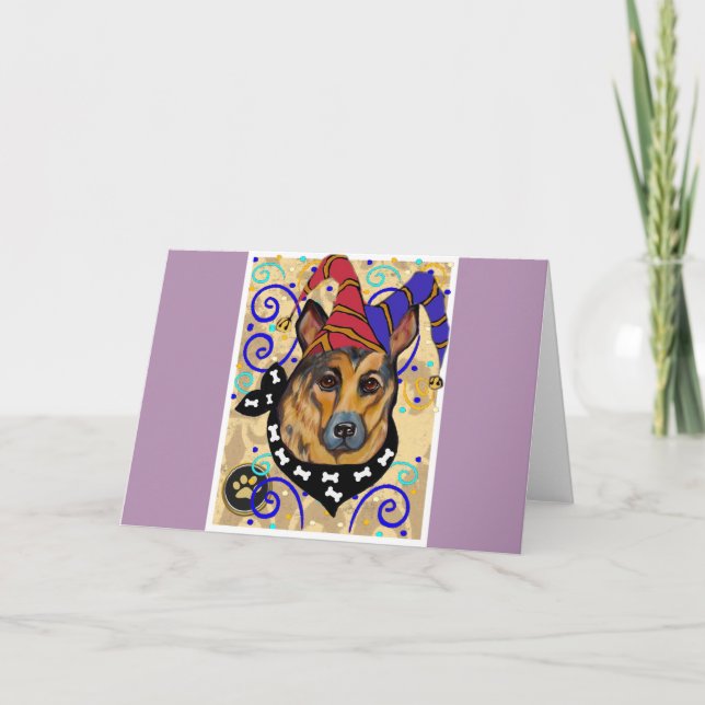 GERMAN SHEPHERD HOLIDAY CARD (Front)