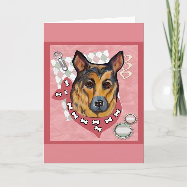 GERMAN SHEPHERD HOLIDAY CARD (Front)