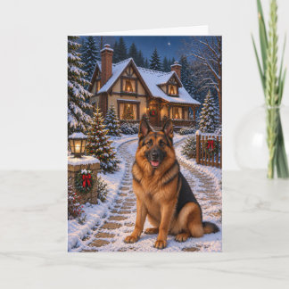 German Shepherd Holiday Card