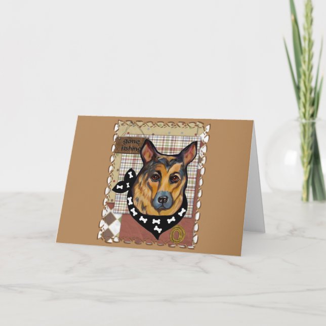 GERMAN SHEPHERD HOLIDAY CARD (Front)