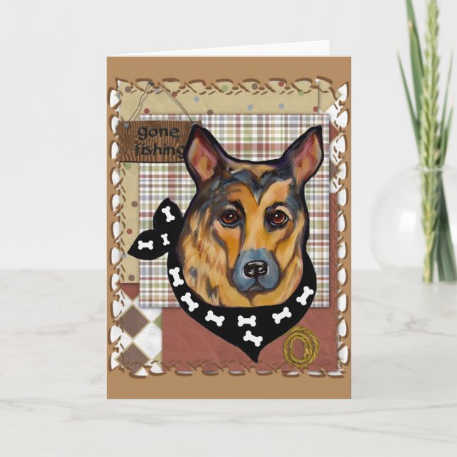GERMAN SHEPHERD HOLIDAY CARD (Front)