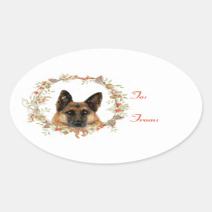 German Shepherd Holiday Gift Tags