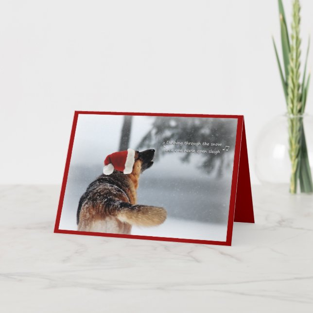 German Shepherd Holiday Greeting (Front)