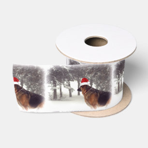 German Shepherd Holiday Satin Ribbon