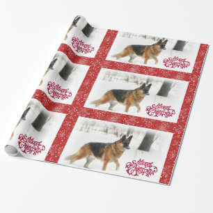 German Shepherd Holiday Wrapping Paper