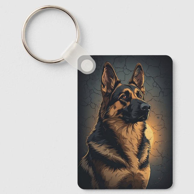 🦴 German Shepherd Home Decor For Dog Fans 🦴 Key Ring (Front)