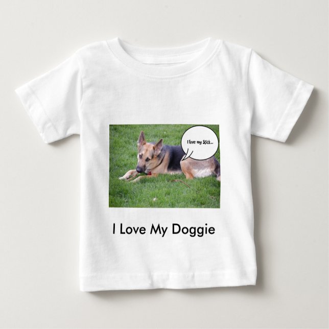 German Shepherd Humour Baby T-Shirt (Front)