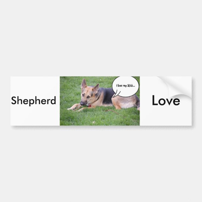 German Shepherd Humour Bumper Sticker (Front)