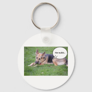 German Shepherd Humour Key Ring