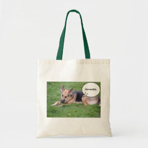 German shepherd Humour Tote Bag