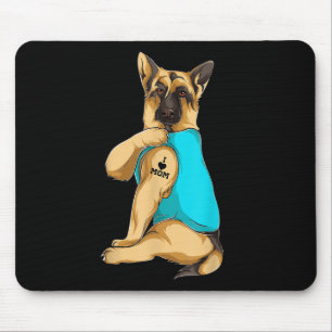 German Shepherd I Love Mum Tattoo Apparel Dog Mum Mouse Pad