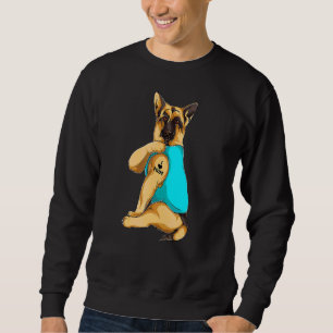 German Shepherd I Love Mum Tattoo Apparel Dog Mum Sweatshirt