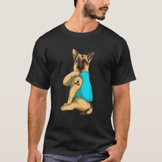 German Shepherd I Love Mum Tattoo Apparel Dog Mum  T-Shirt