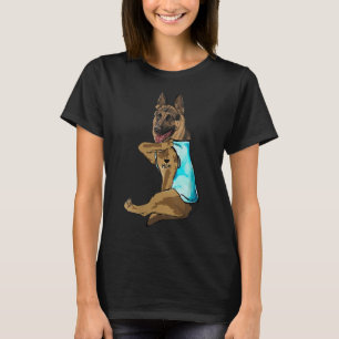 German Shepherd I Love Mum Tattoo T-Shirt