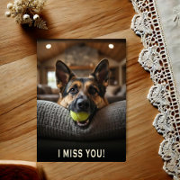 German Shepherd I Miss You Postcard