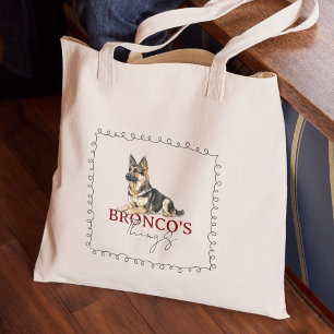 German Shepherd Illustration Dog Things Tote Bag