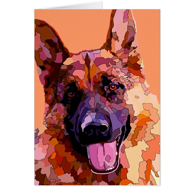 German Shepherd in Bright Colours (Front)