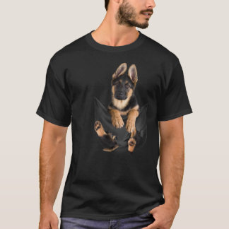 German Shepherd In Pocket Funny Dog Lover Gifts fr T-Shirt