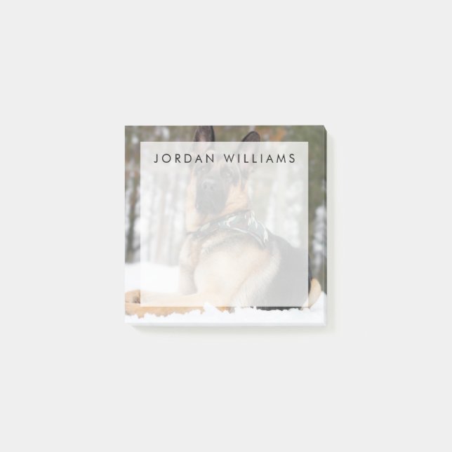 German Shepherd In Snow Post-it Notes (Front)