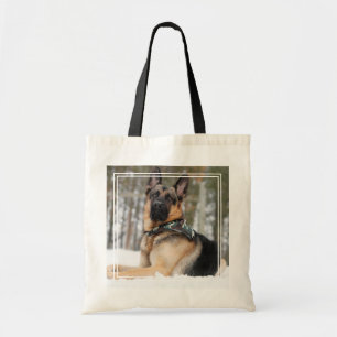 German Shepherd In Snow Tote Bag