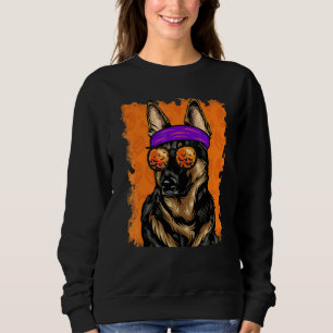 German Shepherd In Sunglasses Lazy Halloween Costu Sweatshirt