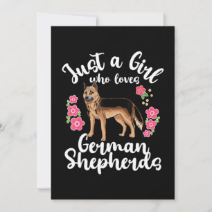 German Shepherd Just A Girl Who Loves Thank You Card