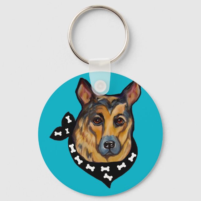 GERMAN SHEPHERD KEY RING (Front)