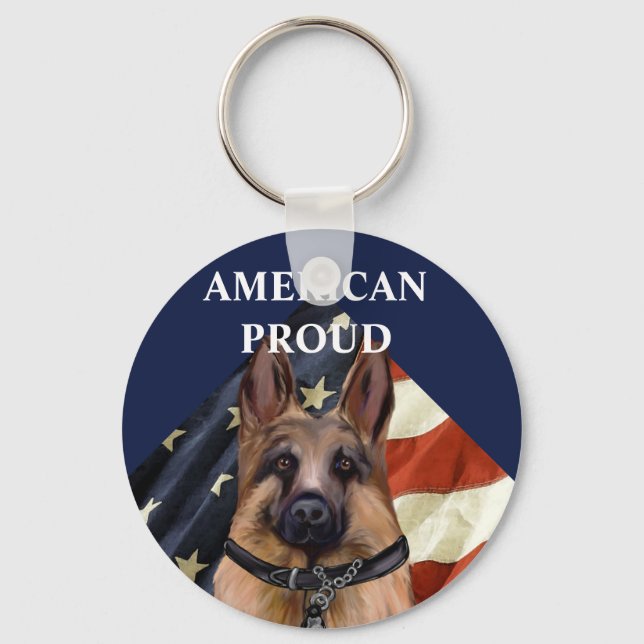 German Shepherd   Key Ring (Front)