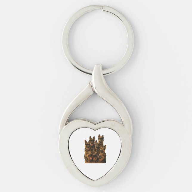 German Shepherd Key Ring (Front)