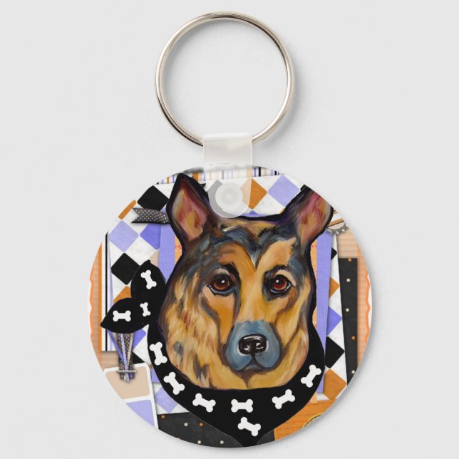 GERMAN SHEPHERD KEY RING (Front)