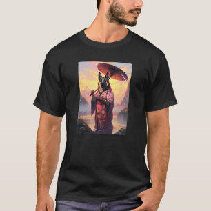 German Shepherd Kimono Funny Dog Geisha T-Shirt