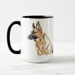 German Shepherd Latte Mug – Dog Mom Coffee Cup