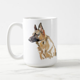 German Shepherd Latte Mug – Dog Mom Coffee Cup