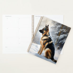 German Shepherd Let It Snow Christmas Planner