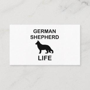 german shepherd life business card