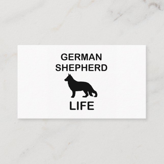 german shepherd life business card (Front)