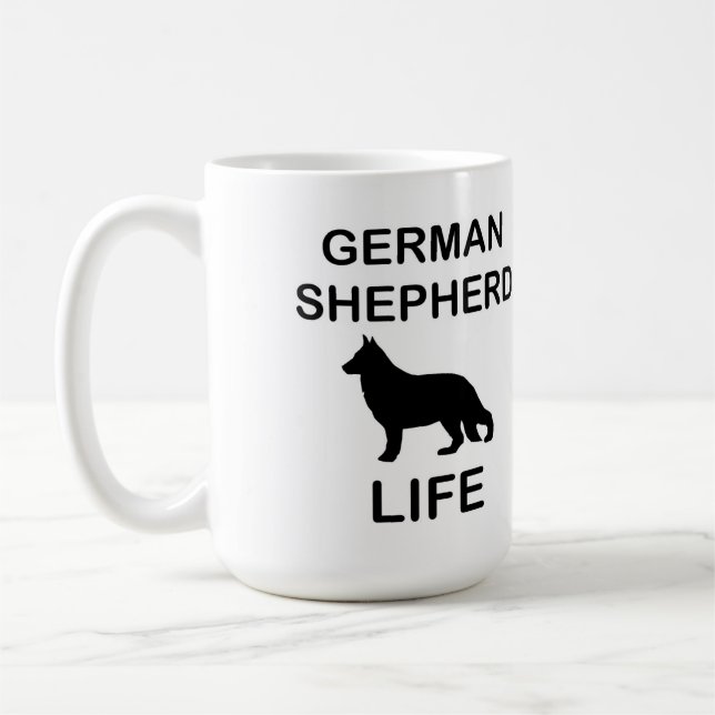 german shepherd life coffee mug (Left)