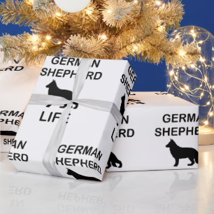 german shepherd life wrapping paper